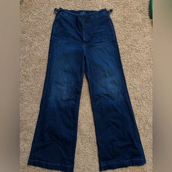 MOTHER The Cinch Roller Sneak French Electro Jeans Anthropologie - Picture 4 of 14